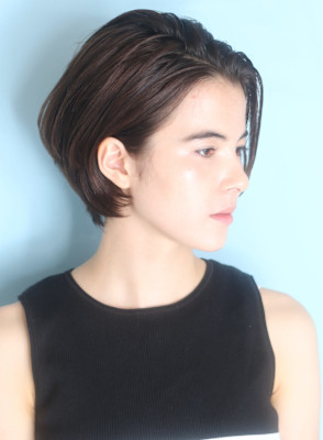 40代50代小顔前髪イメチェンアンブレラカラーショート