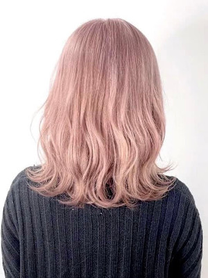 ピンクブラウン　ボブ