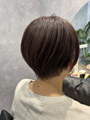 すっきりショート/白髪ぼかしピンクベージュ【RIE】