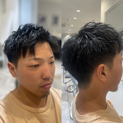 【メンズカット　２ブロック】