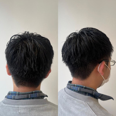【メンズカット　２ブロック】