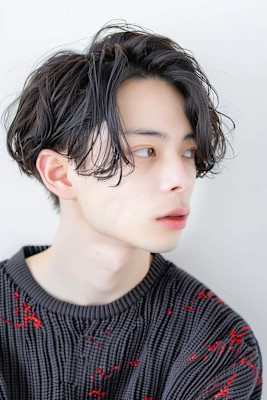 メンズ パーマ マッシュ 松原