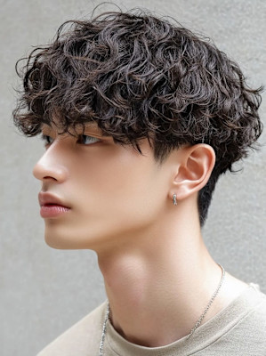 メンズ パーマ ロング 強め 松原