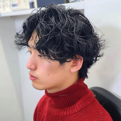 メンズ パーマ 刈り上げ 松原