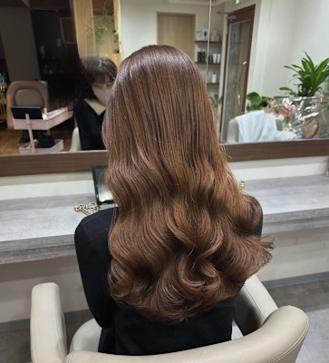 乾かすだけで簡単に再現！韓国っぽコテ巻き風パーマ！