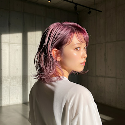 ボルドーピンク