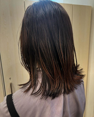 大人可愛い/艶ボブ/ストレート