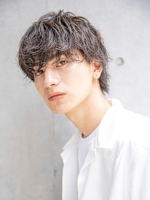 【小久保style】韓国マッシュニュアンスパーマグレーカラー