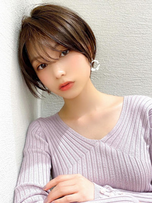 30代/40/小顔/前髪/イメチェン/ショートボブ/髪質改善