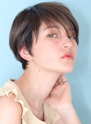 40代50代小顔前髪イメチェンアンブレラカラーショート