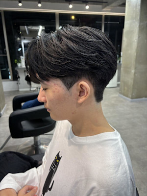 miu&宇都宮良太　メンズ韓国風センターパート