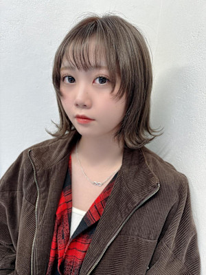 ミルクティベージュカラー♪きりっぱなしボブ♪