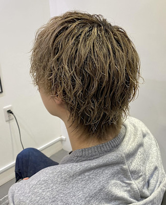 【SOLVER 南】ブリーチパーマ/ウルフマッシュ