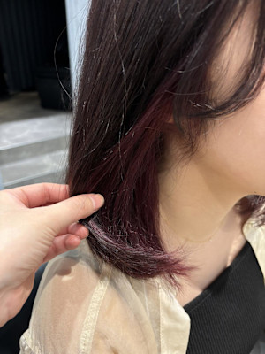 イヤリングカラー×カシスピンク