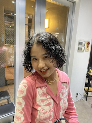 切りっぱなしボブ エアリーロング 美髪ピンクブラウン