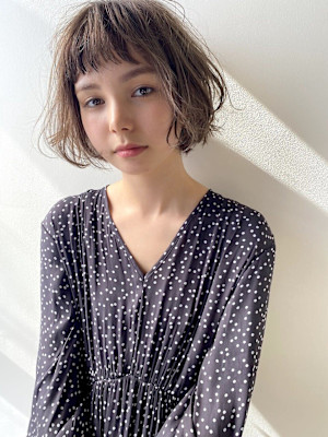 ニュアンスクリームパーマ×ボブ