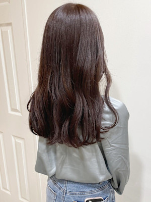 【MIO】イノアチョコレートブラウン×ロングコテ巻き