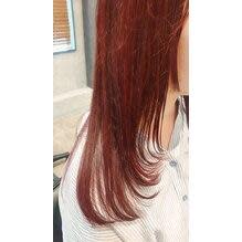 顔周りレイヤー×カシスレッドカラー