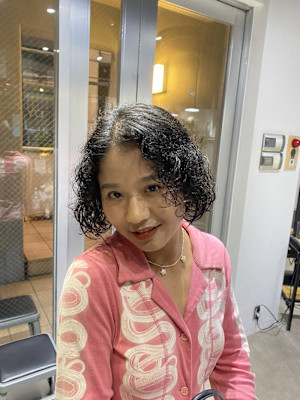 切りっぱなしボブ エアリーロング 美髪ピンクブラウン