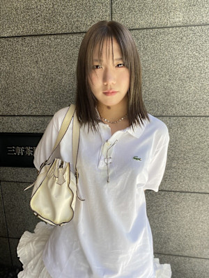 柔らかベージュ/レイヤー/レイヤーカット/三軒茶屋