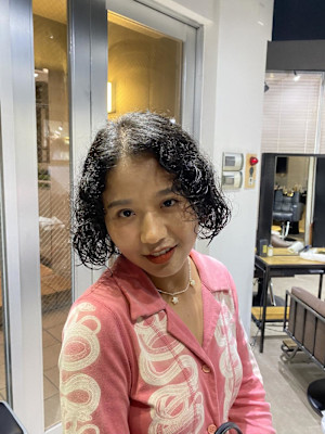 切りっぱなしボブ エアリーロング 美髪ピンクブラウン