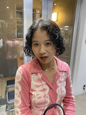 切りっぱなしボブ エアリーロング 美髪ピンクブラウン