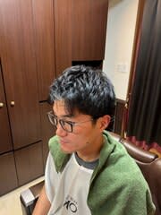 メンズ　ビジネスマンショート　2ブロックスタイル