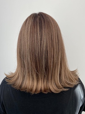 ハイライトピンクグラデ