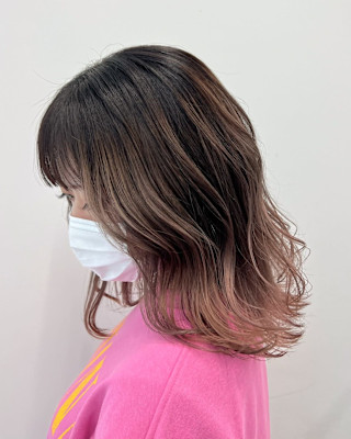 ピンクベージュグラデーション