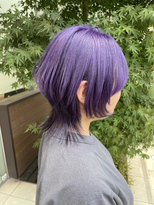 2ブリーチからできる！色落ちも可愛いパープルカラー