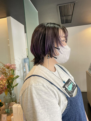 【フウカ】顔周りまで可愛いウルフボブ