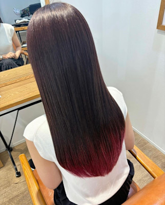 ブリーチ裾カラー