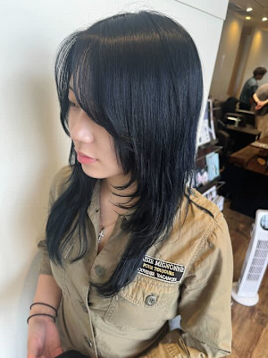 顔回りレイヤーロング