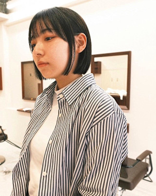 【Look at】グレージュアッシュミントアッシュボブ