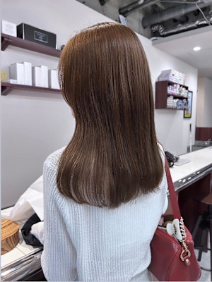 【Look at】アッシュベージュカーキベージュミディ