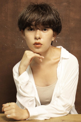 大人マッシュショートパーマ