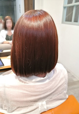 ボブ×オレンジブラウン