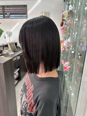 縮毛矯正で作る崩れないボブ