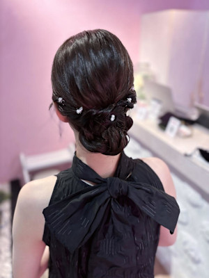 結婚式アップヘア
