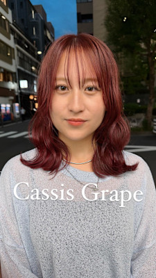 秋色/ピンクカラー/透明感カラー/ピンクグレープ