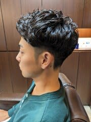 2ブロックアクティブパーマスタイル