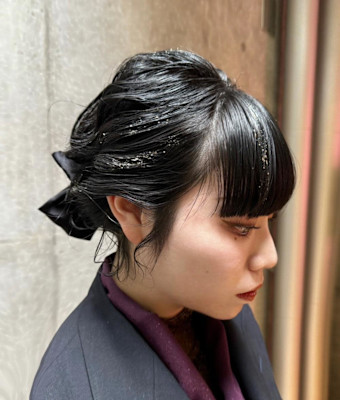 ボブのアップ風アレンジ