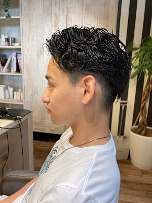 アップバング×セミウェット