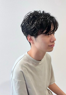 20代30代40代☆メンズカット＋くせ毛風パーマ心斎橋