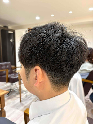 afumty×メンズ×ショート×ツーブロック