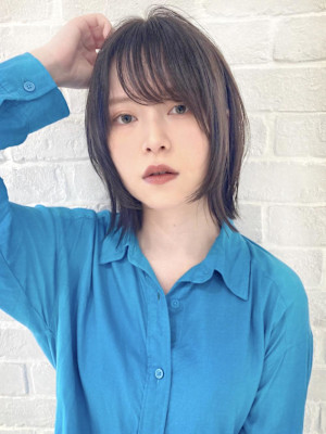 くびレイヤー/切りっぱなし/黒髪/韓国