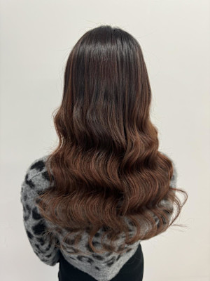 MIXしても可愛い！赤茶ロング！