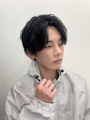 無造作センターパート