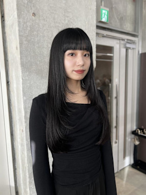 ロングレイヤー × パールグレー