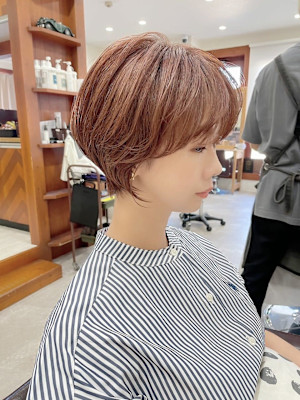 美シルエットショート/ピンクベージュ/20代30代40代